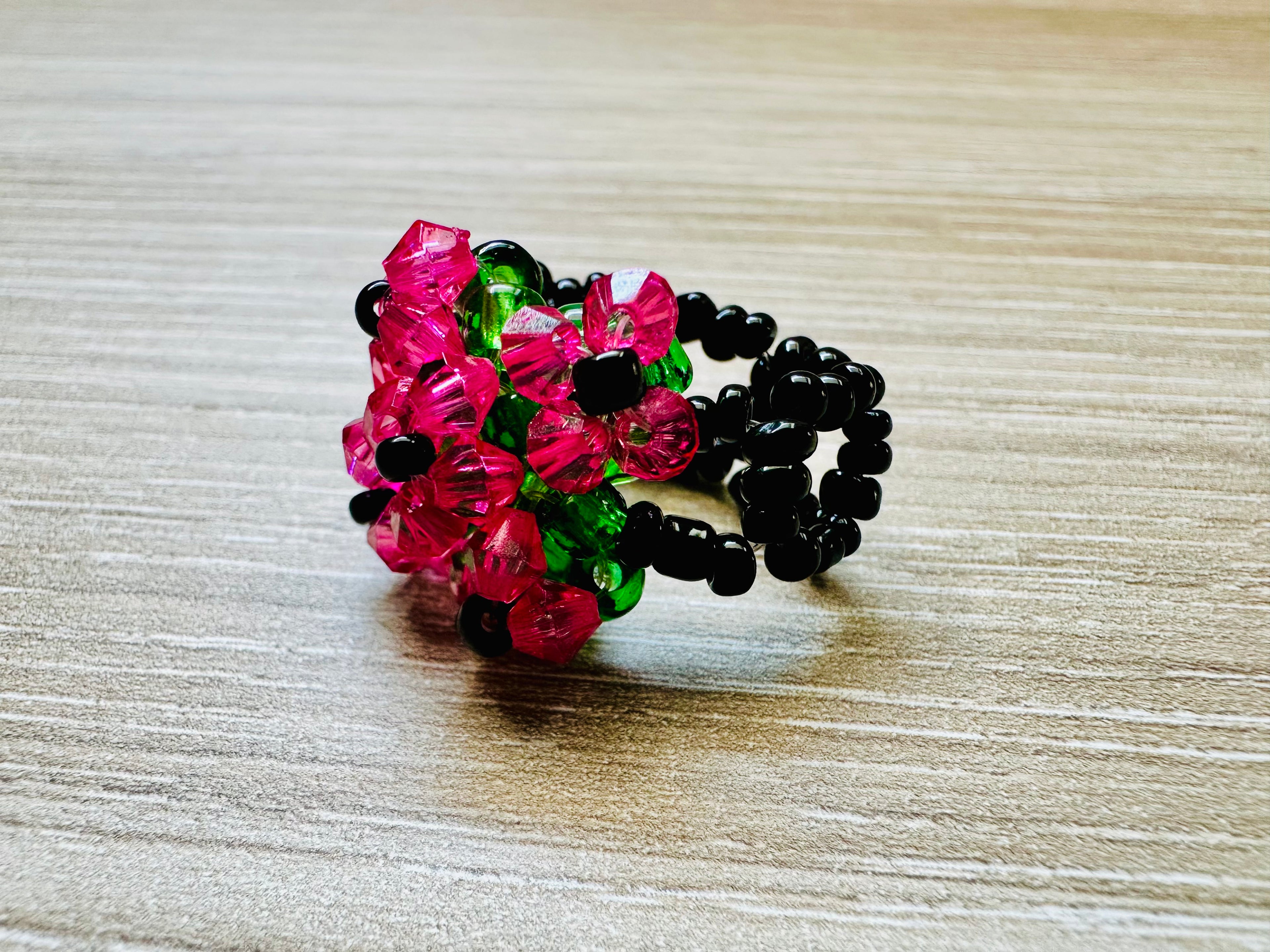 Anel cristais flor