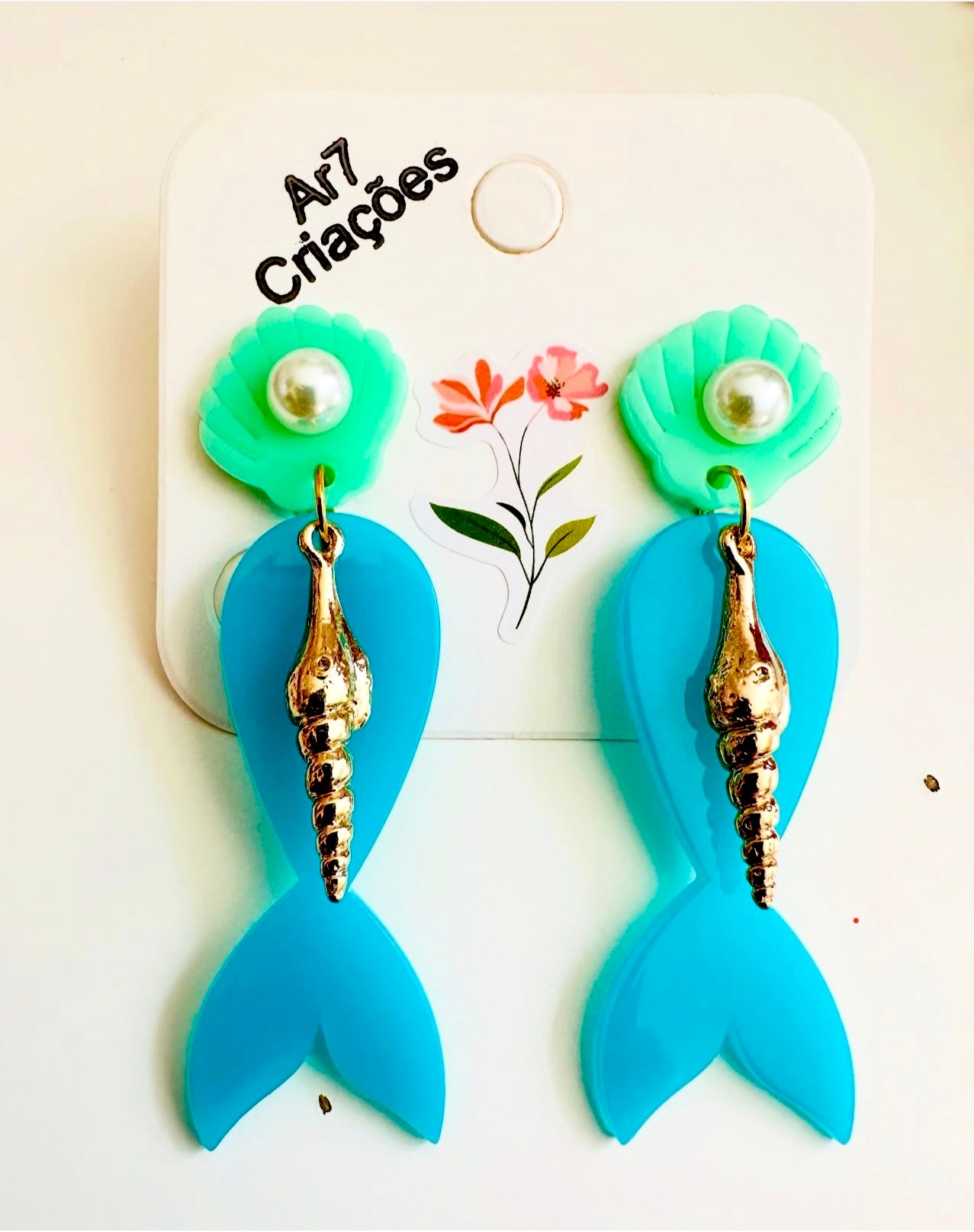 Brincos peixe azul